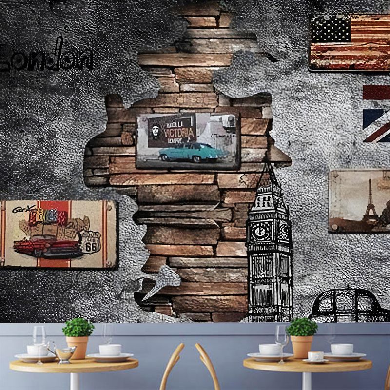 Stain-Resistant 3D Brick Mural Wallpaper Custom-Made Wall Covering for Accent Wall