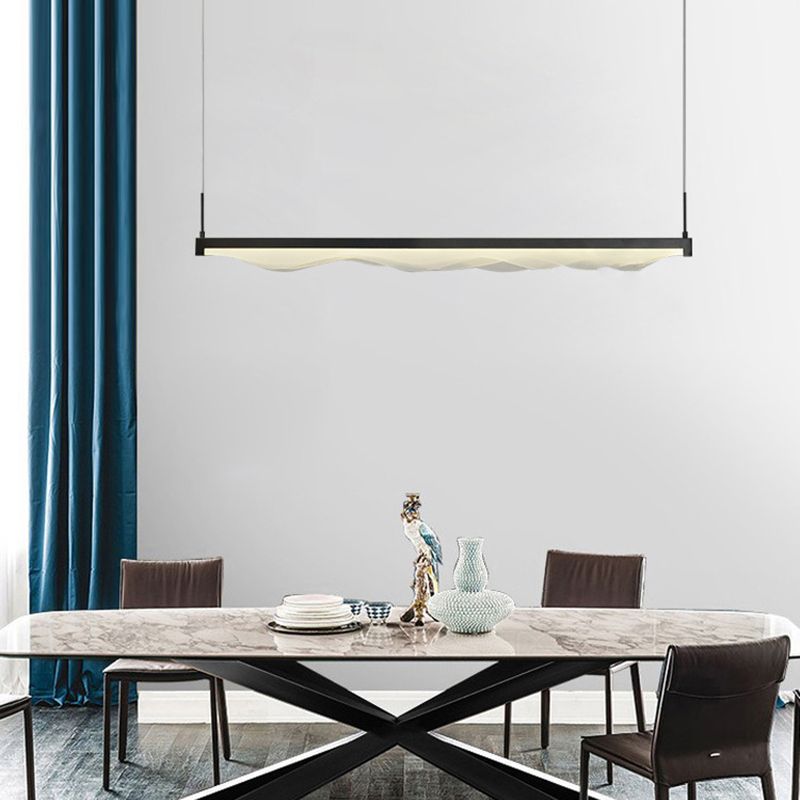 Pendientes de isla lineal de estilo contemporáneo Luz de la isla de metal.