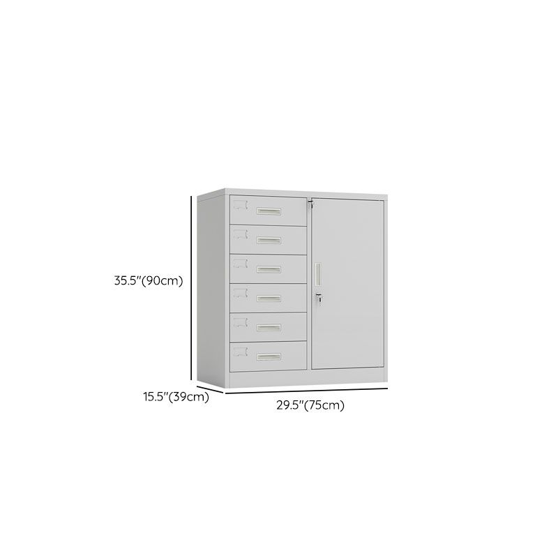 Basic Metal File Cabinet Solid Color Storage Shelve Locking File Cabinet for Office