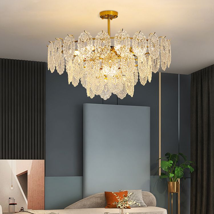 Contemporary Glass Chandelier Light Simple Pendant Lighting Fixtures for Sitting Room