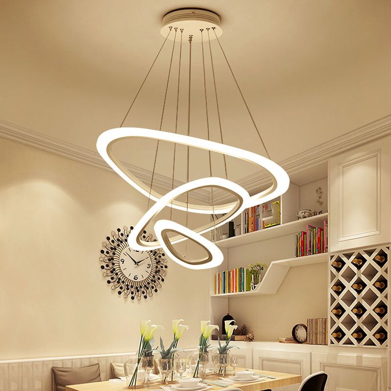 Niveles de múltiples luces arennas colgantes estilo moderno colgante de suspensión de metal luz colgante