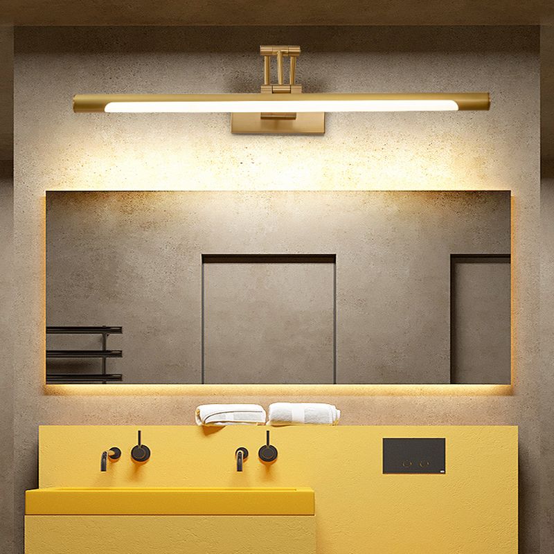 Simplicité moderne LED Mur Light Copper Linear Wall Lampe avec une teinte acrylique