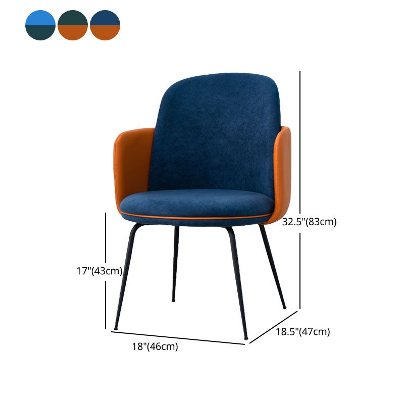 Matte Finish Dining Chair Designer Style Room Solid Back Arm Chair