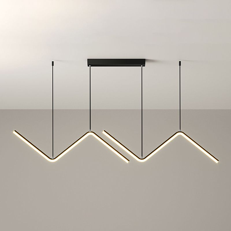 Contemporary Island Light Linear Iron 1 Light Island Chandelier Lights