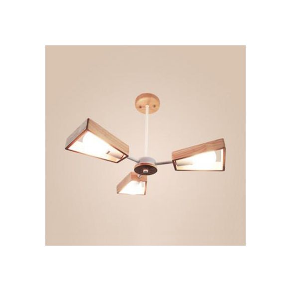 Moderner Sputnik Kronleuchter Anhänger Holz 3/5/8 Licht Schlafzimmer Hanging Lampe in Schwarz/Weiß