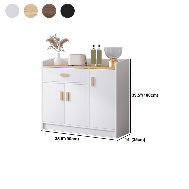 Modern Wood Accent Cabinet with Drawer Rectangle Side Cabinet
