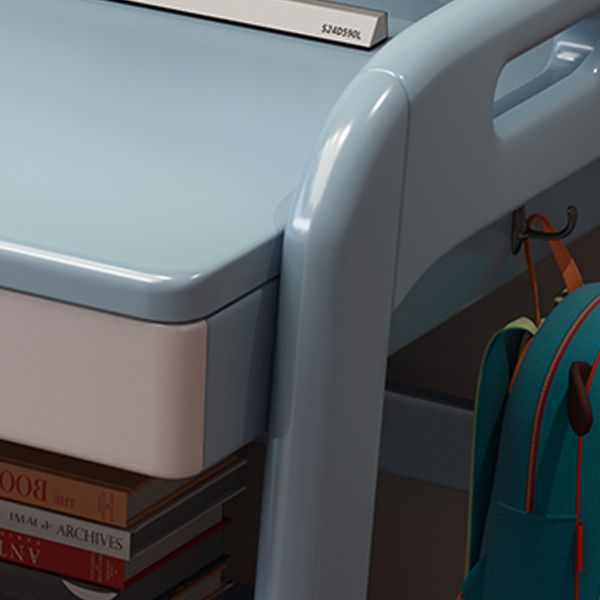 23.62" Width Kids Desks with with Bookshelf Solid Wood Child Desks Writing Desk