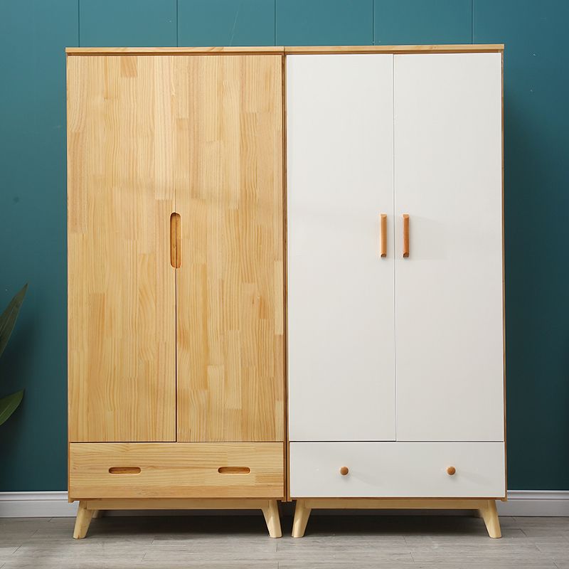 Modern Coat Locker Wooden High Gloss 1-Drawer Kid's Wardrobe