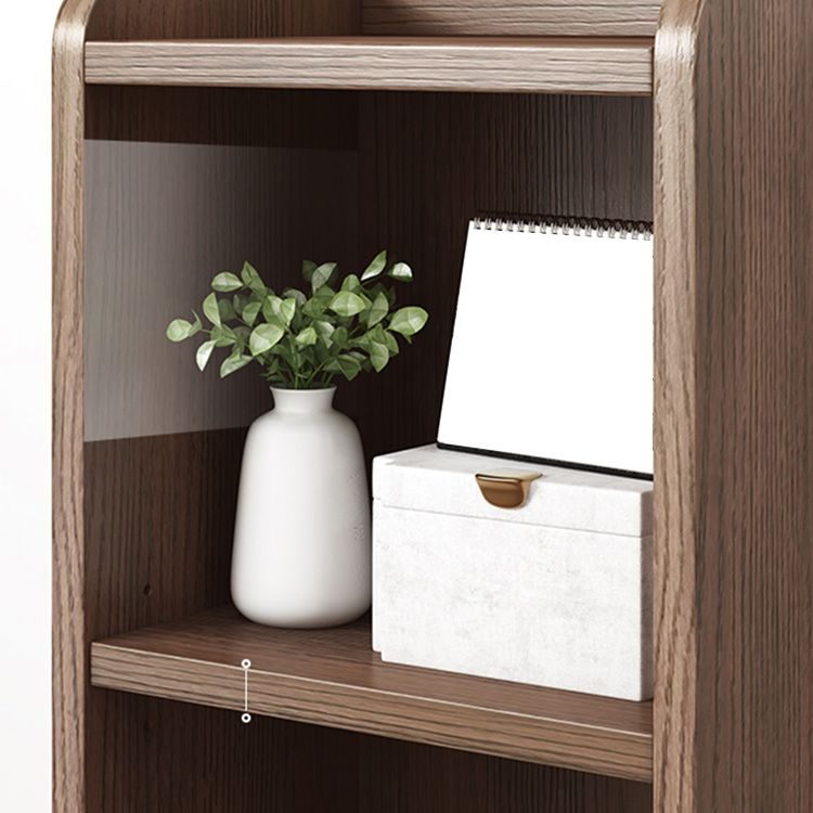 Modern Style Bookshelf Open Solid Wood Shelf Bookcase for Home