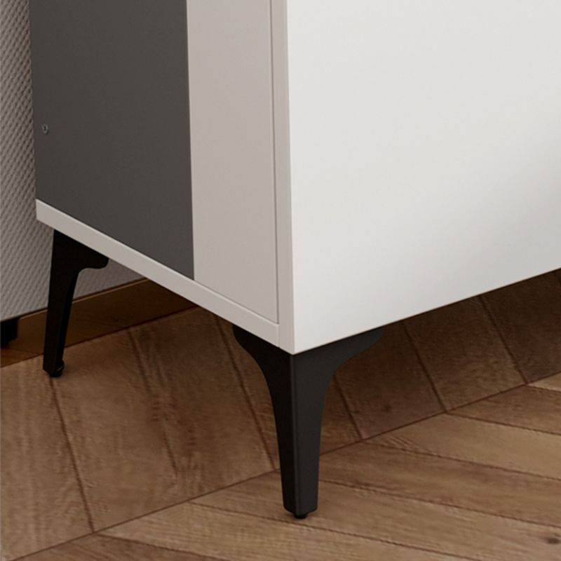 Modern White Wood Storage Chest with Soft-Close Drawers for Home