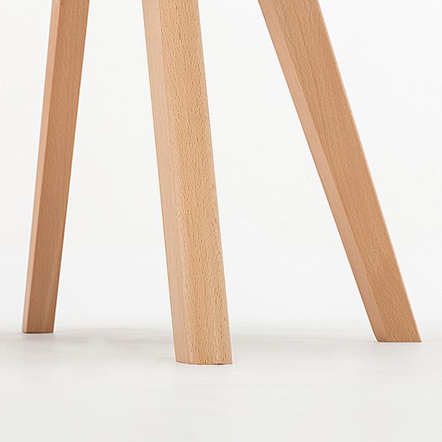 Sedia da pranzo in plastica moderna di faggio solido faggio, sedia da pranzo in plastica
