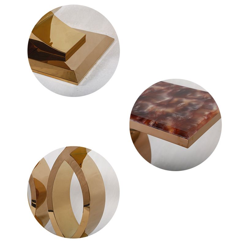 Glam Marble Console Table Rectangle 16" W Accent Table for Hall