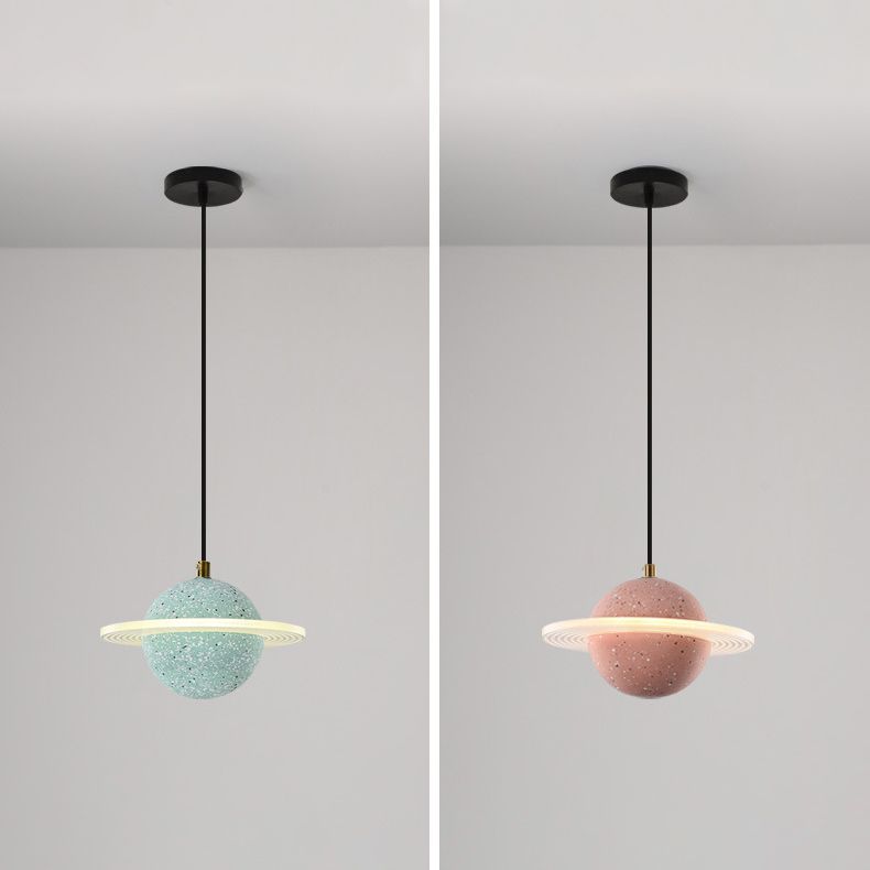 Éclairage à boule de ciment moderne Light Light 8W LED LED Single Head Drop Light pour la chambre