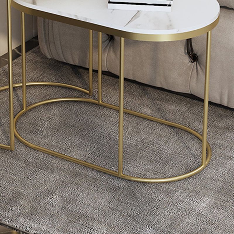 18.36" Tall Side End Table Contemporary Metal Frame Side Accent Table