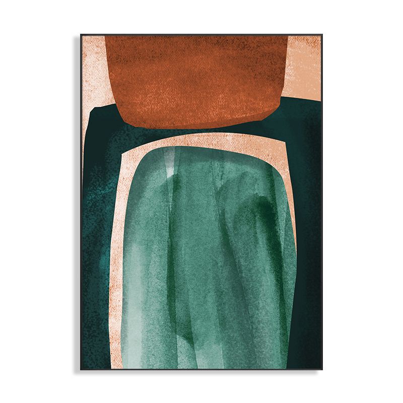 Modern Newfangled Abstract Art Green Kitchen Backsplash Canvas, Multiple Sizes Options