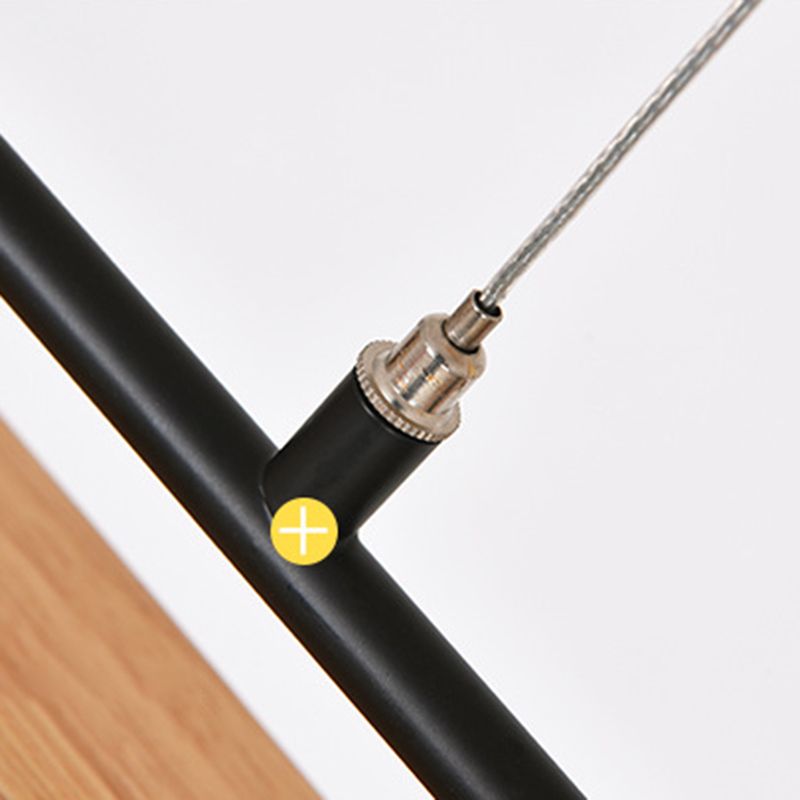 Modern Kitchen Island Lighting Cuboid Island Light Fixture Wood 1 Light Island Lights in Black