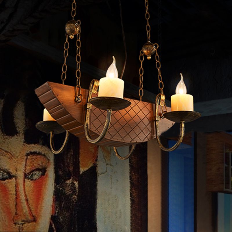 4 lampadine candele lampadario leggero tradizionale bosco nero appuntamento appiccicoso per sala da pranzo