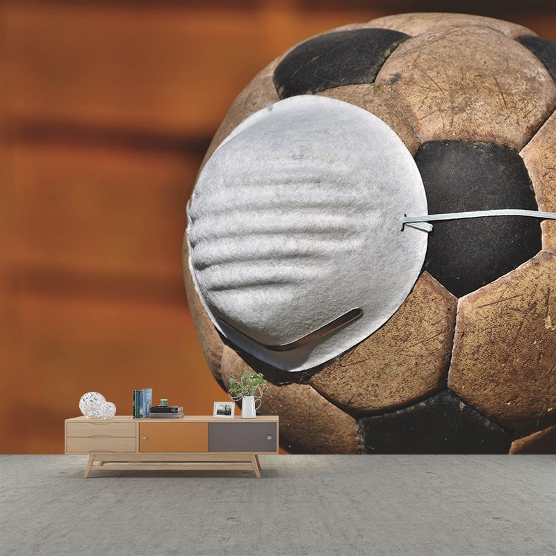 Football Wallpaper Murals Stain Resistant Wall Covering for Living Room