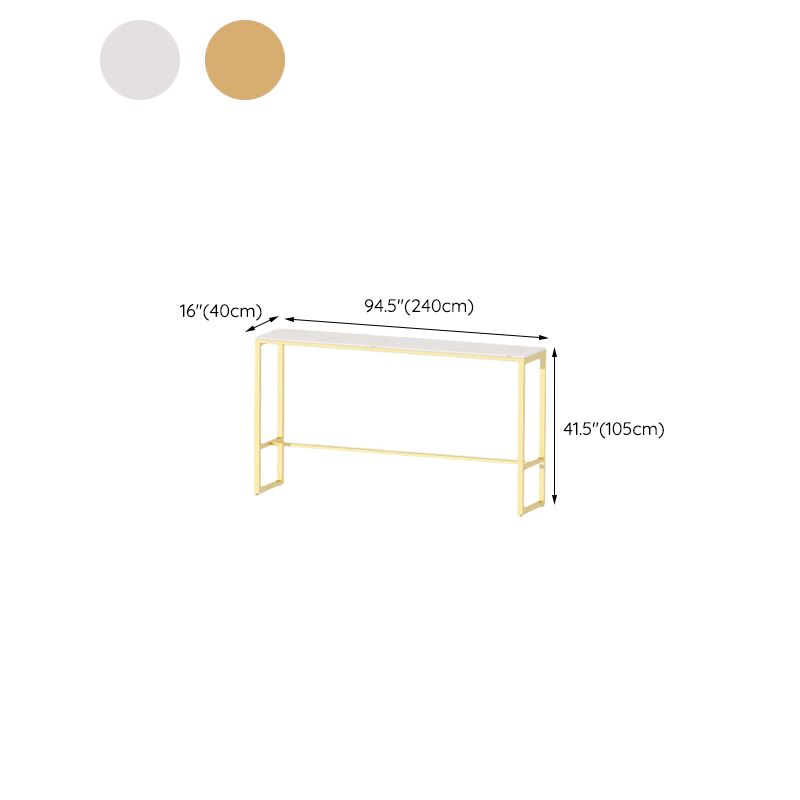 Rectangle Solid Wood Bar Table Modern Dining Table for Kitchen Living Room