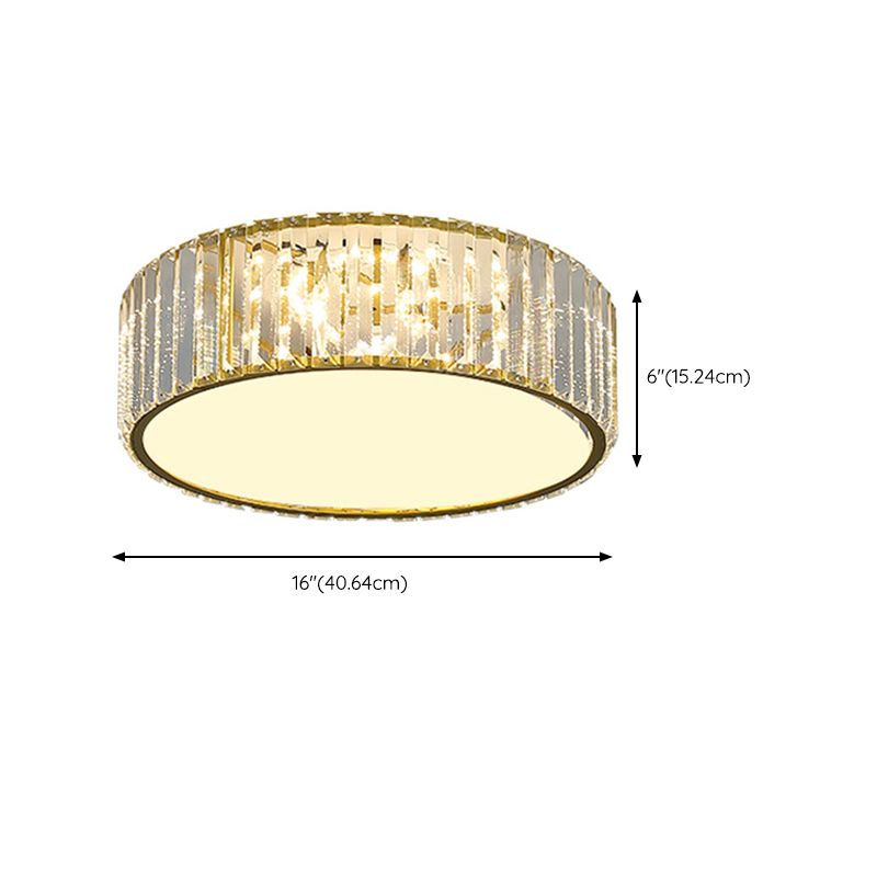 American Style Ceiling Light Crystal Geometry Shape Ceiling Lamp for Bedroom