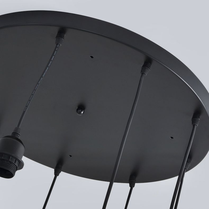 Modern Lumo geometrico di lusso Light Light Trooted in ferro battuto lampada sospesa con tonalità di cristallo