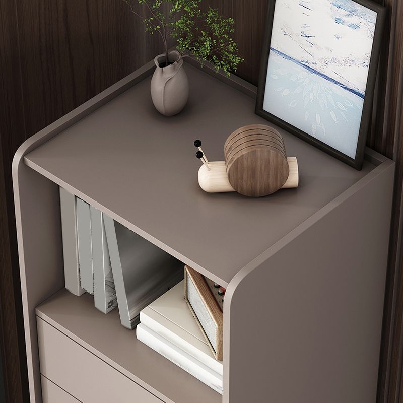 Modern Rectangle Chest Wood Straight Legs Side Cabinet with Drawer