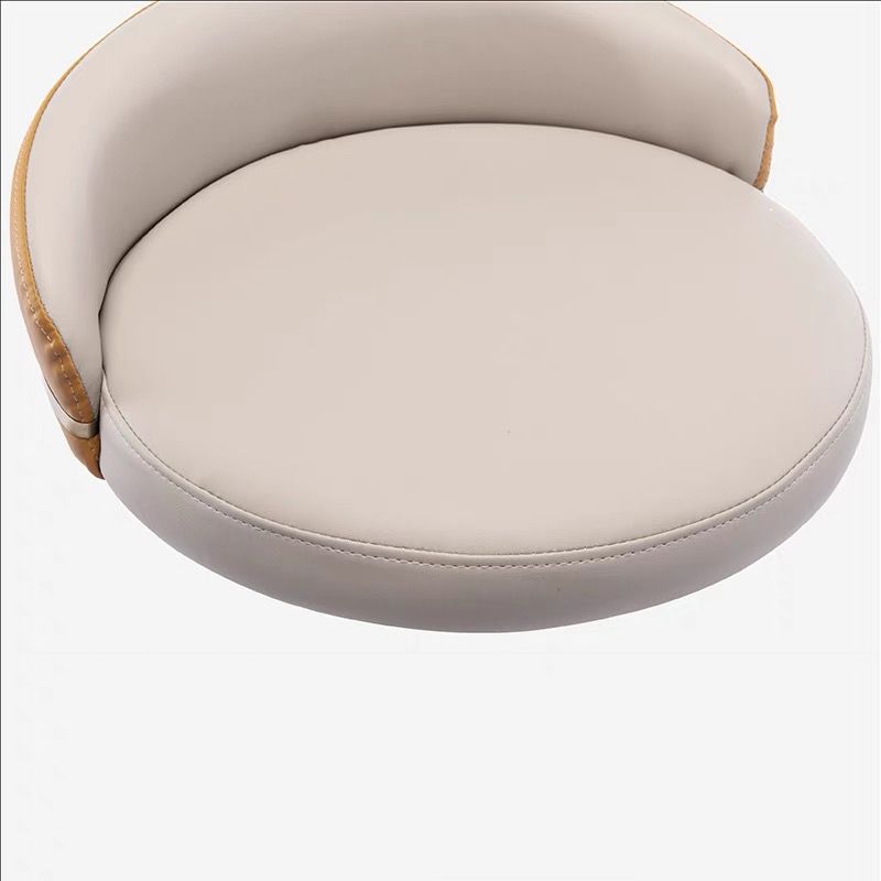 Modern Low Back Counter Stool Faux Leather Armless Bar Chair