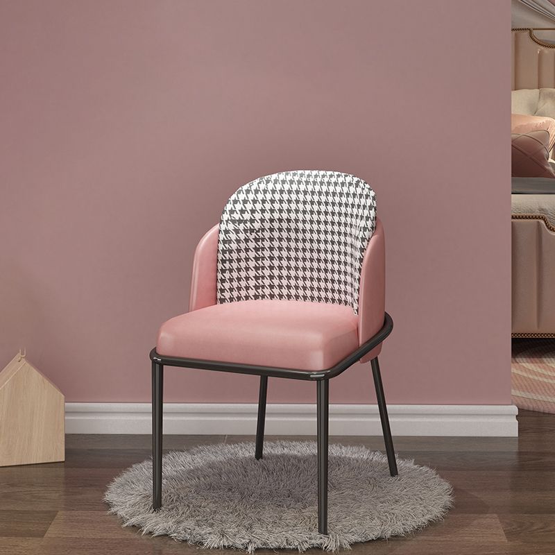 Silla de comedor tapizada de estilo escandinavo, silla de comedor individual con respaldo sólido