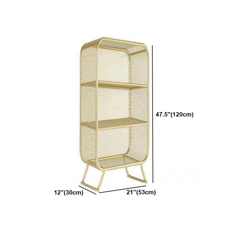 Iron Modern Standard Bookshelf Closed Back Vertical Bookcase for Home