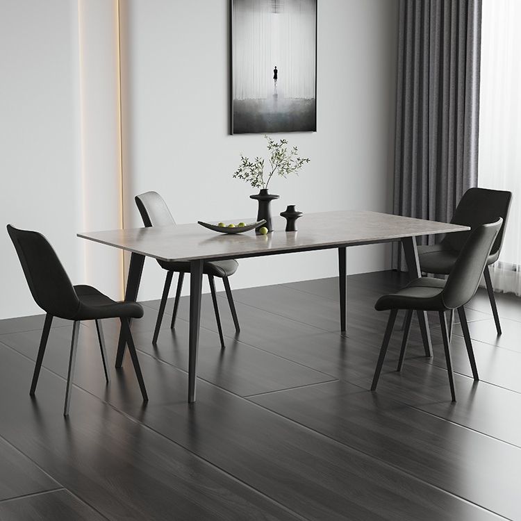 Modern Sintered Stone Top Dining Set Rectangle 1/4/5 Pieces Dining Room Table Set