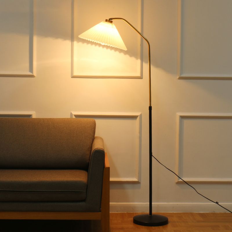 1 lampadaire à cône léger modernisme tissu lampadaire réglable pour le salon