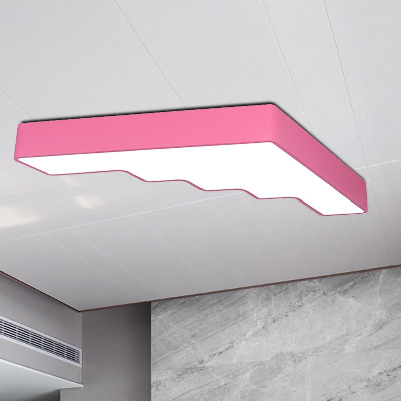 Blauw/Roze/Geel Ladder Flushmount Verlichting Kids LED Acryl Flush Mount Plafond Lamp Fixture