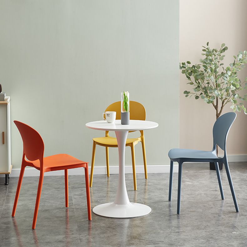 Plastica moderna contemporanea moderna sala da pranzo sedia ladogenna aperta