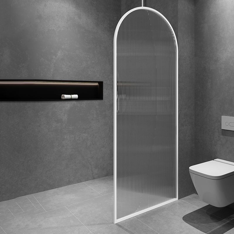 White Framed Fixed Glass Panel Scratch Resistant Fixed Glass Panel