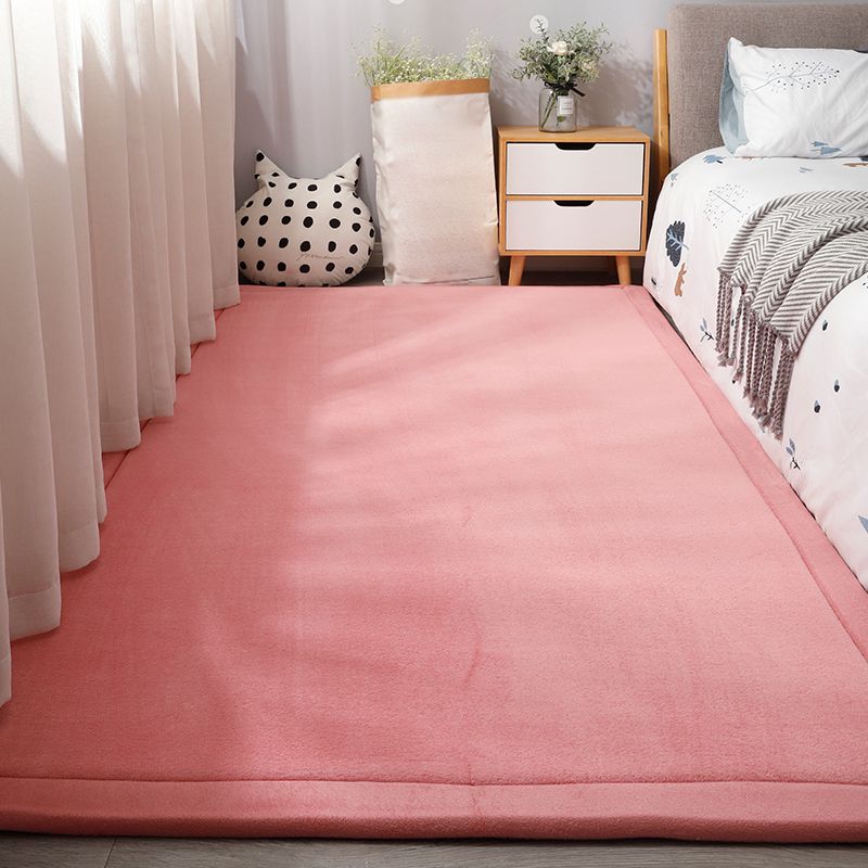 Minimal Plain Rug Multi-Color Synthetics Carpet Pet Friendly Machine Washable Non-Slip Backing Rug for Bedside