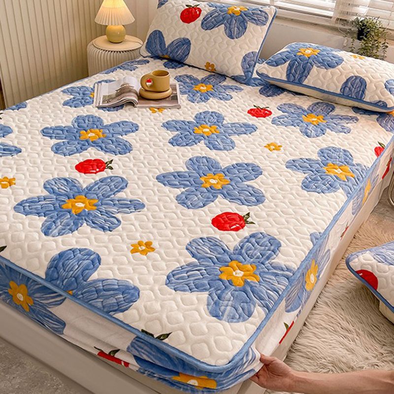 Fade Resistant Fitted Sheet Printed Breathable Fade Resistant Flannel Sheet Set