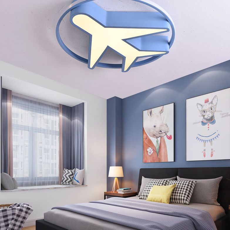 LED Flush Mount Ceiling Light Cartoon Acrylic Ceiling Mount Chandelier for Bedroom