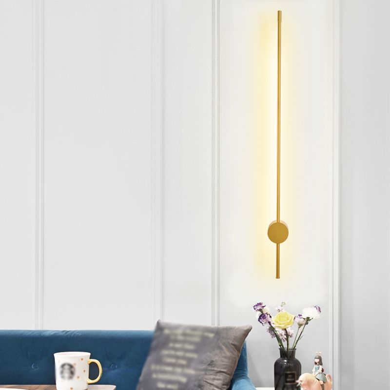 Linear Shade Metal Wall Sconce Modern Style 1-Light Wall Mount Light Fixture