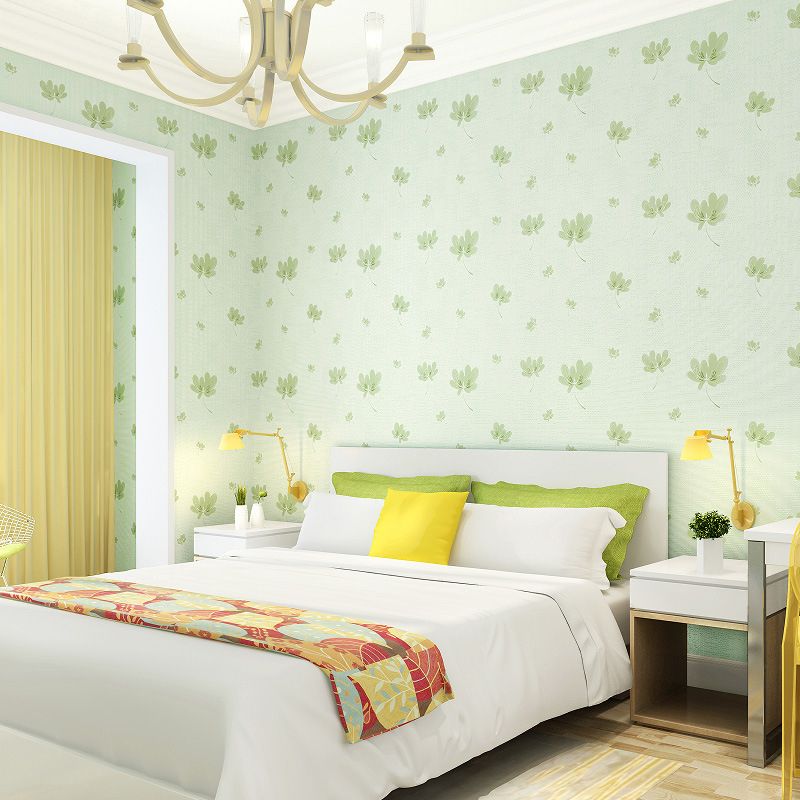 Wall Covering Flower Soft Color Farmhouse Non-Woven Material Wallpaper for Bedroom