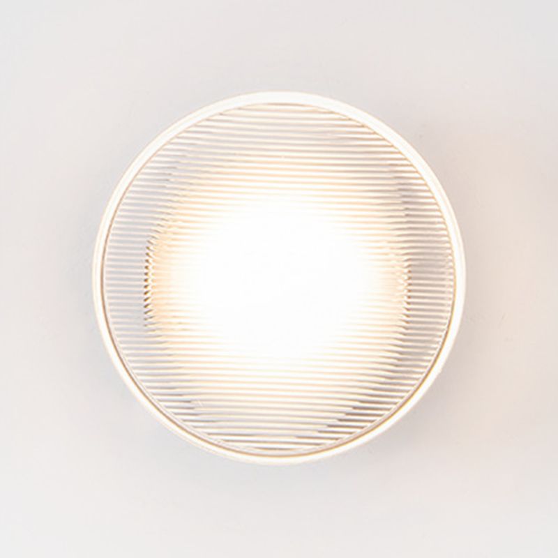 Round LED Wall Sconce in Black / Gold Aluminum and Acrylic Wall Lamp