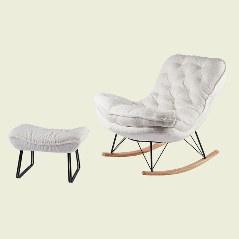 Simple Modern Style Chair Waterproof Single Rocker Chair for Bedroom and Living Room