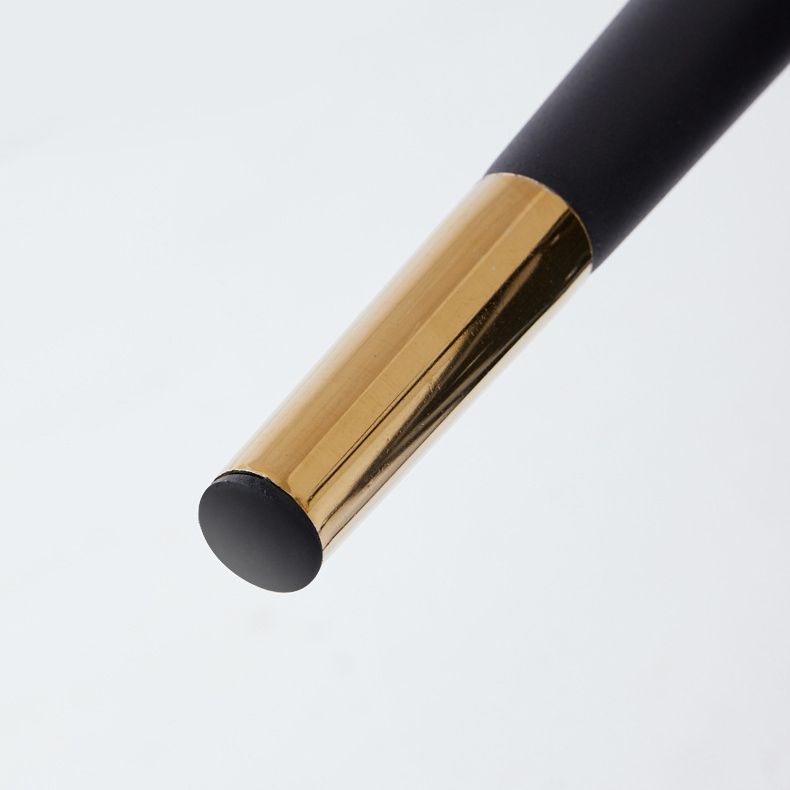 Stone Top Table Contemporary Rectangle Table with 4 Legs in Black