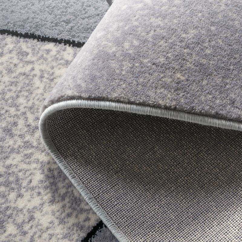 Modern Geometric Pattern Rug Multi Colored Polypropylene Indoor Rug Non-Slip Backing Pet Friendly Carpet for Bedroom