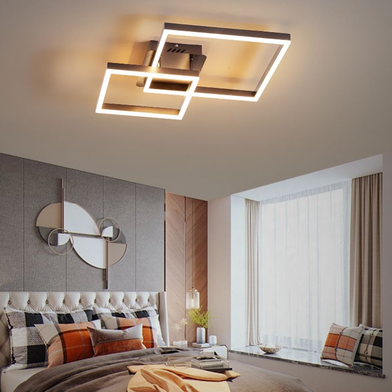 Modern Style Square Shape Ceiling Fixtures Metal Ceiling Mounted Lights