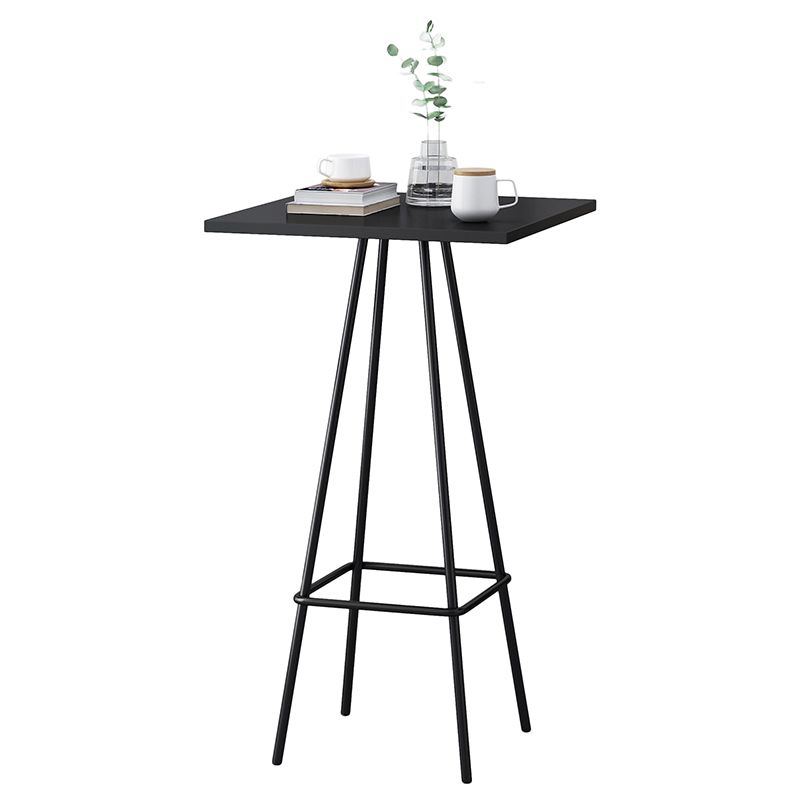 Industrial Style Iron Bar Table Square Top Indoor 4 Legs Bistro Table - 23"W x 41"H