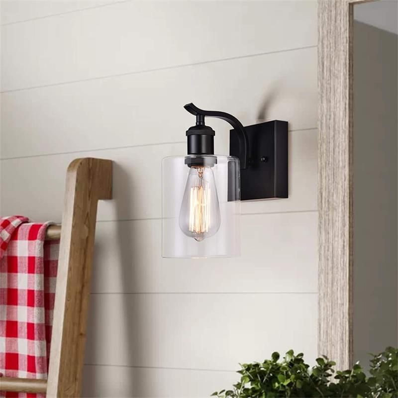 Industrial Style Metal Vanity Light Cylinder Shape Vanity Lamp for Shower Room