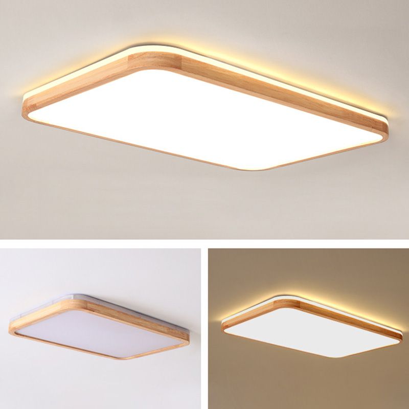 Soporte de montaje de luz de montaje moderno 1-Luz de techo de montaje a ras de la sala de estar con sombra acrílica