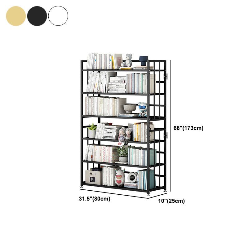 Vertical Rectangular Bookcase Metal 9.8" Wide Open Bookcase Book Shelf Contemporary