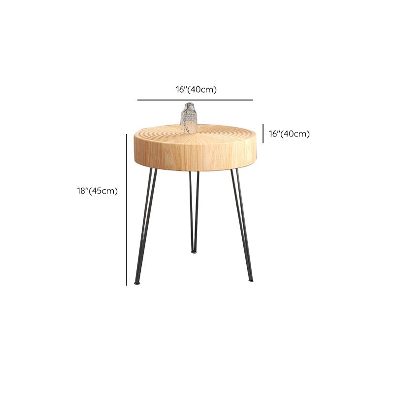 Scandinavian Round Wood Cocktail Coffee Metal 3 Legs / 4 Legs Coffee Table