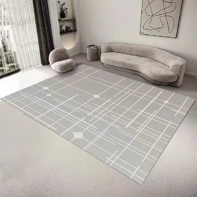 Brown Modern Rug Poleyster Gradient Ramp Rug Washable Rug for Drawing Room